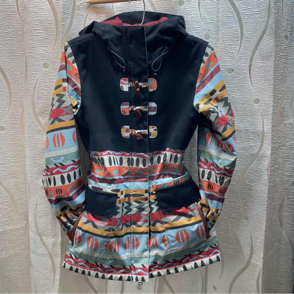 Roxy Snowboard Jacket Womens XS Multicolor 10K DryFlight Long Slim Fit Excellent